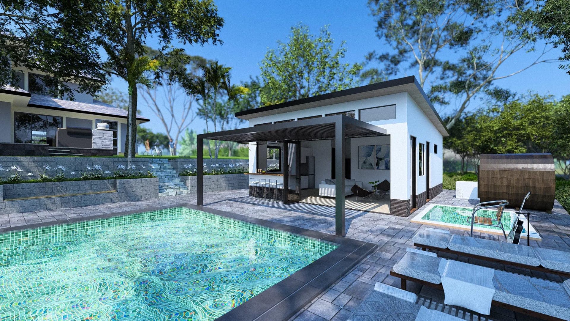 Poolside Casita — Interior & Exterior · Residential